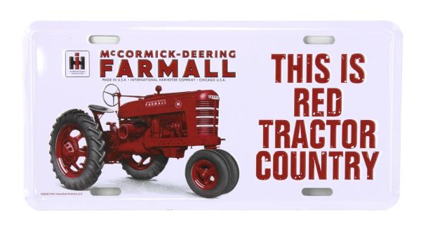 42068 - Metallschild IH Farmall M - This is Red Tractor Country - 30 x 15 cm - 1