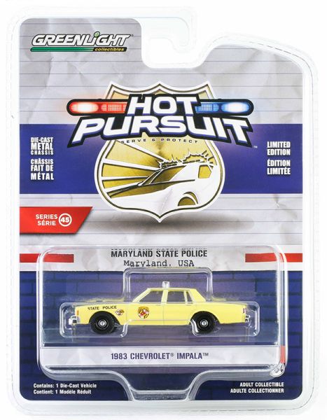 GREEN43030-A - CHEVROLET Impala 1983 beige Maryland Police aus der Serie HOT PURSUIT in Blisterverpackung. - 1