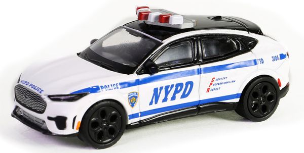 GREEN43030-F - FORD Mustang Mach-E GT 2022 New York Police aus der HOT PURSUIT-Serie in Blisterverpackung. - 1