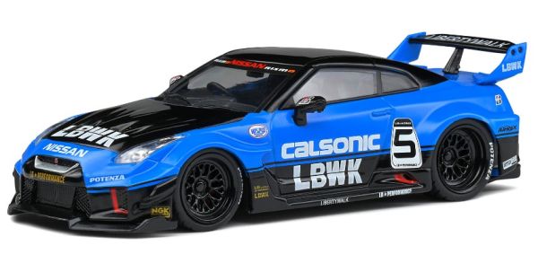 SOL4311202 - NISSAN GT-R (R35) LB Silhouette Calsonic Schwarz und blau. - 1