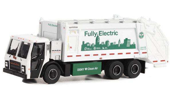 GREEN45170-C - MACK LR Electric Müllwagen aus New York 2021 von der SD TRUCKS Serie in Blisterverpackung. - 1