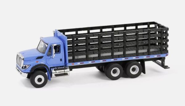 GREEN45190-B - INTERNATIONAL Workstar 6x4 2018 blau mit Pritschenanhänger aus der SD TRUCKS-Serie unter Blisterverpackung - 1