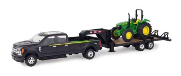 ERT46630CM - FORD F350 mit Schwanenhalspritsche und JOHN DEERE 5075E. - 1