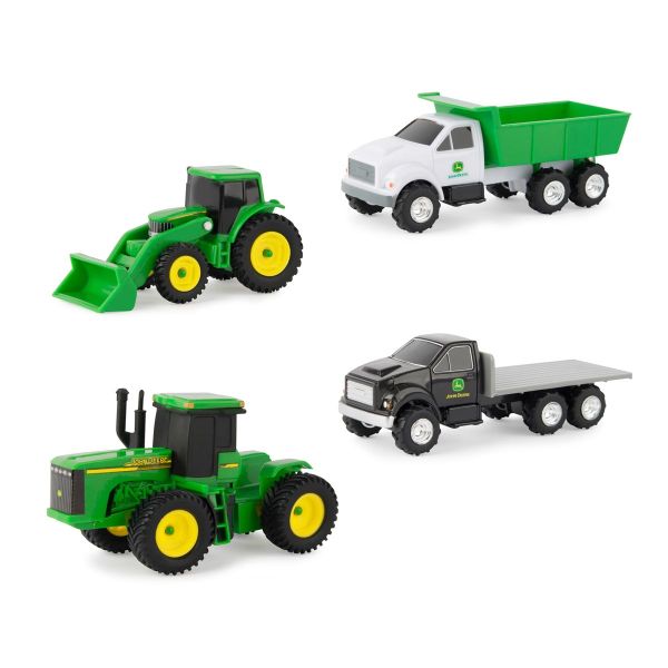 ERT37685-47212 - JOHN DEERE - Set aus 4 Fahrzeugen - Traktoren und LKW Kipper und Pritsche - 1