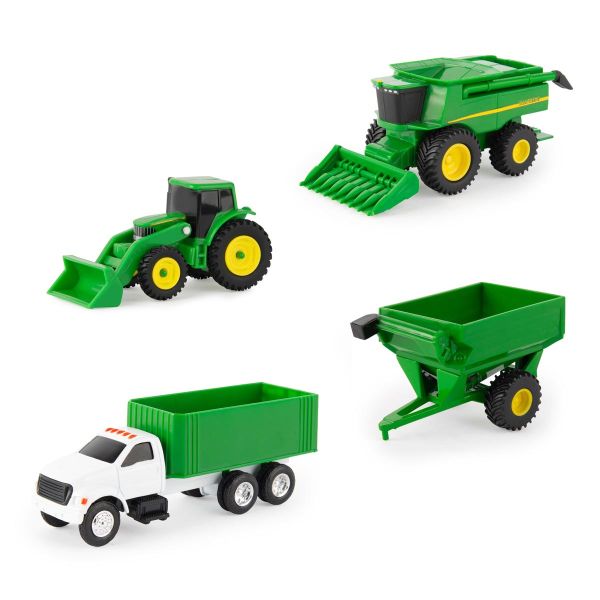 ERT37685-47213 - JOHN DEERE - 4-teiliges Set - Traktor mit Zubehör für Mähdrescher und Lkw - 1