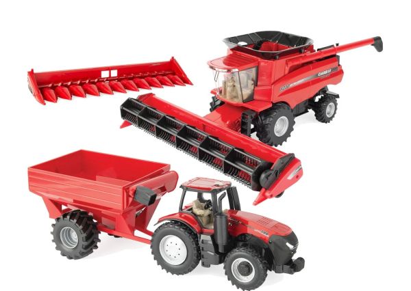 ERT47357 - CASE IH AFS 8230 Harvester mit Magnum 380 Traktor und Anhänger - 1