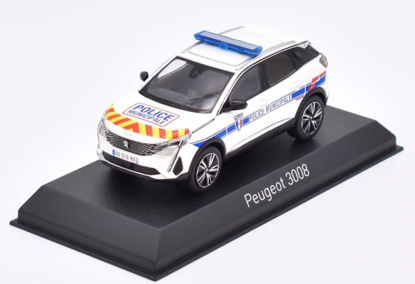 NOREV473949 - PEUGEOT 3008 2023 Kommunalpolizei mit roten und gelben Streifen - 1