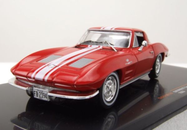 IXOCLC479N.22 - CHEVROLET Corvette stingray C2 von 1963 rot und weiß - 1