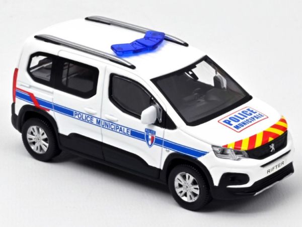 NOREV479067 - PEUGEOT Rifter 2019 Police Municipale rote und gelbe Signalisierung. - 1