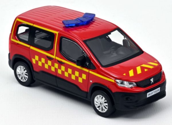 NOREV479071 - PEUGEOT Rifter 2019 Feuerwehr seitliche Dekoration mit Schachbrettmuster. - 1