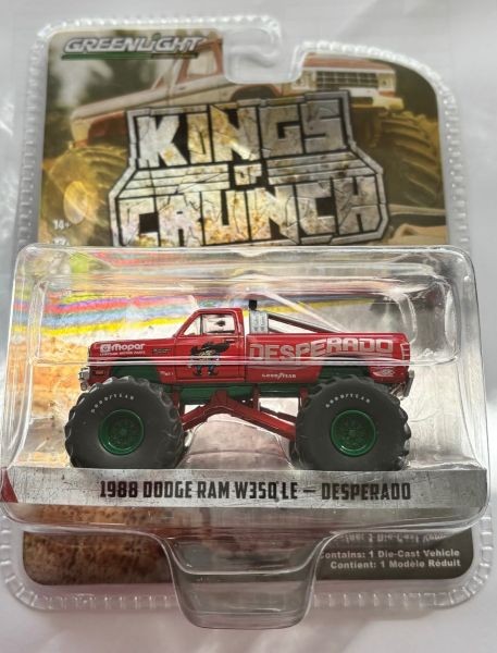 GREEN49120-B_VERT - DODGE Ram W350 LE 1988 Monster truck grüne Felgen DESPERADO aus der Serie KINGS OF CRUNCH in Blisterverpackung - 1