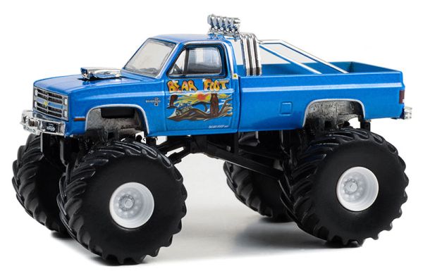 GREEN49130-C - CHEVROLET Silverado C-10 1985 Monster truck BEAR FOOT III aus der Serie KINGS OF CRUNCH in Blisterverpackung. - 1