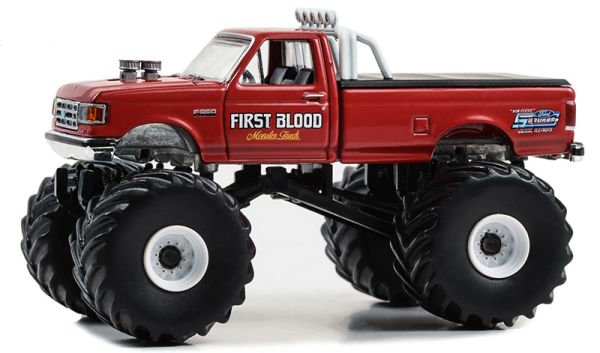 GREEN49140-F - FORD F-350 1990 FIRST BLOOD aus der Serie KINGS OF CRUNCH in Blisterverpackung. - 1