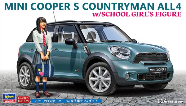 HAW52359 - MINI COOPER Countryman ALL4 mit Schulmädchenfigur zum Zusammenbauen und Bemalen - 1