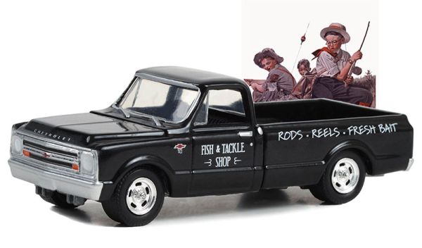 GREEN54080-D - CHEVROLET C-10 1968 Fish & Tackle aus der Serie NORMAN ROCKWELL in Blisterverpackung. - 1