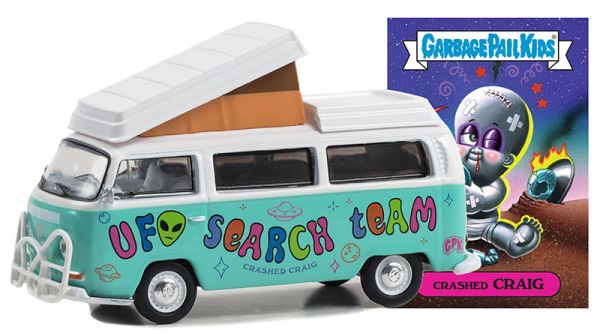 GREEN54090-B - VOLKSWAGEN Typ 2 Campmobile 1968 Blau aus der GARBAGE PAIL KIDS Serie in Blisterverpackung. - 1