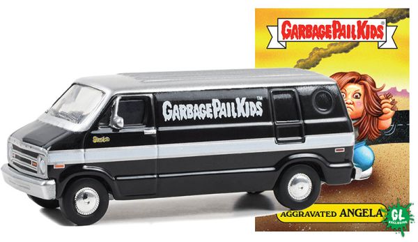 GREEN54090-F - DODGE B-100 1977 Schwarz aus der GARBAGE PAIL KIDS-Serie in Blisterverpackung. - 1