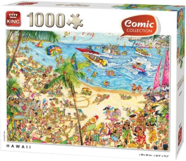 KING56017 - Puzzle 1000 Teile Comic Collection Hawaii - 1