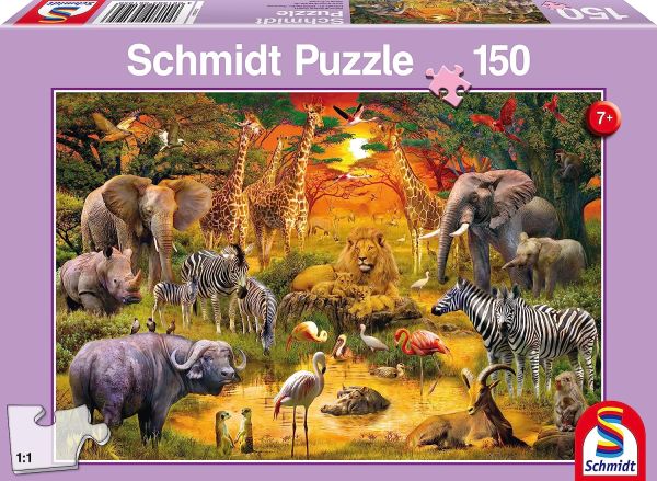 SCM56195 - Puzzle 150 Teile Tiere in Afrika - 1