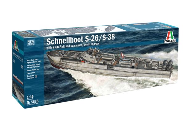 ITA5625 - Schnellboot S-26/S-38 zum Zusammenbauen und Bemalen. - 1