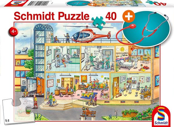 SCM56374 - 40-Teile-Puzzle Im Kinderkrankenhaus mit Stethoskop - 1