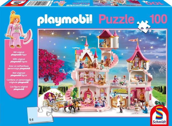 SCM56383 - Puzzle 100 Teile Prinzessinnenschloss PLAYMOBIL mit Figur. - 1