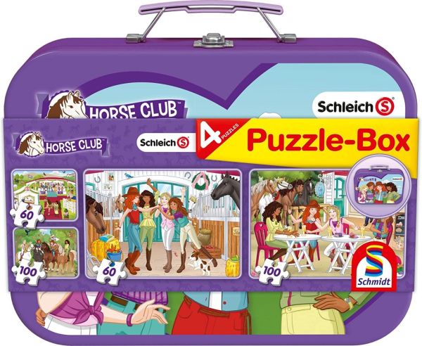 SCM56515 - 4 Puzzles 60 und 100 Teile SCHLIECH Horse Club. - 1