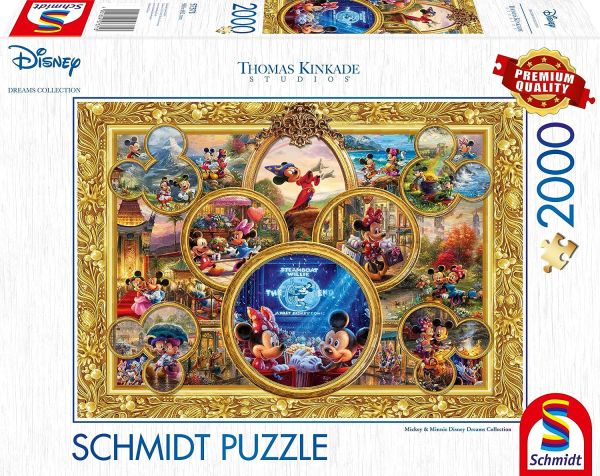 SCM57371 - Puzzle 2000 Teile Thomas Kinkade - Micky und Minnie - 1