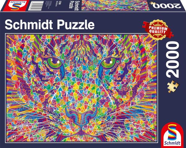 SCM57394 - Puzzle 2000 Teile Bunte Tiger - 1