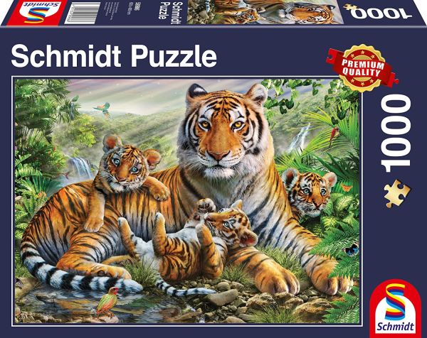 SCM58986 - 1000 Teile Puzzle Tigress und ihre Jungen - 1