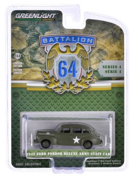 GREEN61040-A - FORD Fordor Deluxe Army Staff 1942 aus der Serie BATTALION 64 in Blisterverpackung - 1