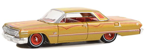 GREEN63050-C - CHEVROLET Impala SS 1963 Gold aus der Serie CALIFORNIA LOWRIDERS in Blisterverpackung. - 1