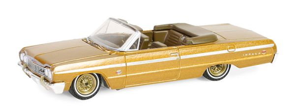 GREEN63060-D - CHEVROLET Impala Cabriolet 1964 Gold aus der Serie CALIFORNIA LOWRIDERS in Blisterverpackung. - 1