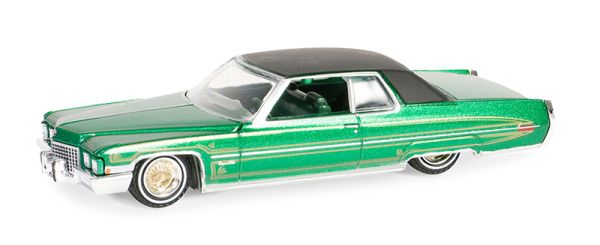 GREEN63060-E - CADILLAC Coupé Deville 1971 Grün aus der Serie CALIFORNIA LOWRIDERS in Blisterverpackung. - 1