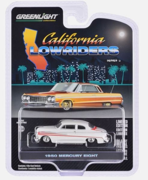 GREEN63070-B - MERCURY Eight 1950 weiß aus der Serie CALIFORNIA LOWRIDERS in Blisterverpackung - 1