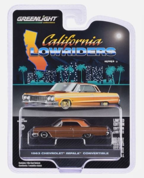 GREEN63070-C - CHEVROLET Impala Convertible 1963 braun aus der Serie CALIFORNIA LOWRIDERS in Blisterverpackung - 1