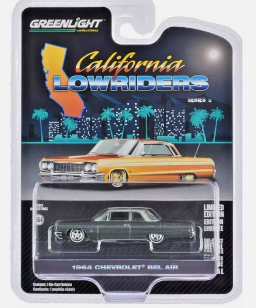 GREEN63070-D - CHEVROLET Bel Air 1964 grau aus der Serie CALIFORNIA LOWRIDERS in Blisterverpackung - 1