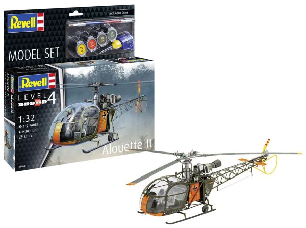 REV63804 - MODEL SET - Hubschrauber Alouette II mit Bemalung zum Zusammenbauen - 1