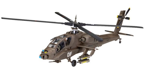 REV63824 - Hubschrauber SET AH-64A apache zum Zusammenbauen und Bemalen - 1