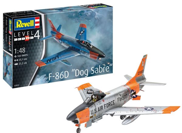 REV63832 - Model Set F-86D Dog Sab Modell zum Bauen und Bemalen - 1