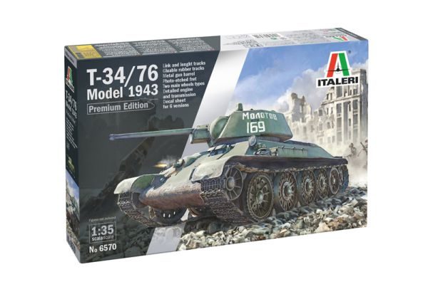 ITA6570 - Panzer T-34/76 Mod.43 zum Zusammenbauen und Bemalen - 1