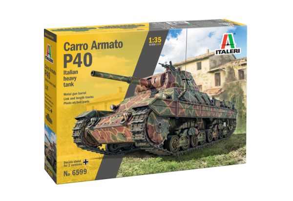 ITA6599 - Militärischer Panzer Carro Armato P40 zum Zusammenbauen und Bemalen - 1