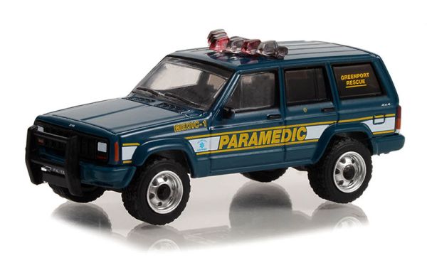 GREEN67040-B - JEEP Cherokee 1998 Rettungsteam New York aus der Reihe FIRST RESPONDERS in Blisterverpackung - 1