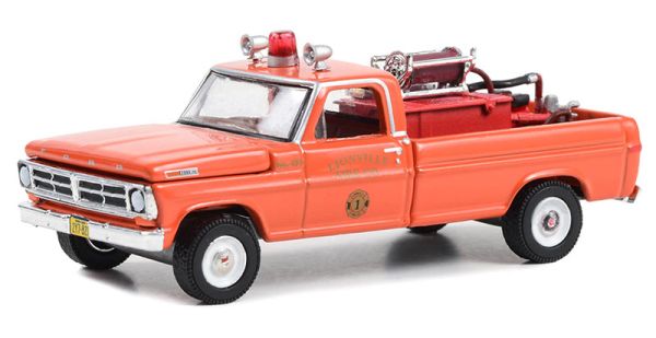 GREEN67050-A - FORD F-250 1972 mit Feuerwehrausrüstung Feuerwehr Lionville aus der Serie FIRE & RESCUE in Blisterverpackung - 1