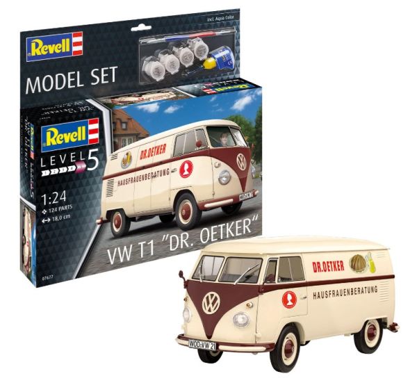 REV67677 - Modell mit Lackierung zum Zusammenbauen - VW T1 Dr. Oetker - 1