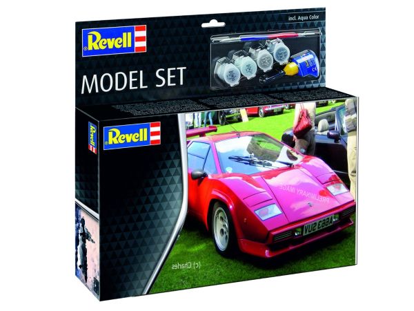 REV67730 - MODEL SET - LAMBORGHINI Countach LP500S mit Lackierung zum Zusammenbauen - 1