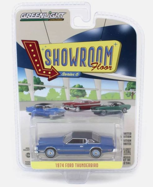 GREEN68060-C - FORD Thunderbird 1974 Blau aus der SHOWROOM FLOOR-Serie in Blisterverpackung - 1