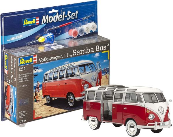 REV67399 - Modell-Set VOLKSWAGEN T1 Samba Bus mit Lackierung zum Zusammenbauen - 1