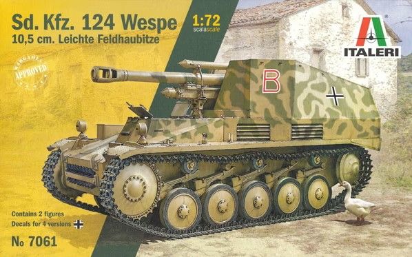 ITA7061 - Panzer Leichte Feldhaubitze Sd.Kfz.124 zum Zusammenbauen und Bemalen - 1