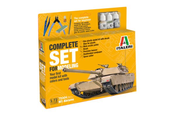 ITA72004 - M1 Abrams Starter Kit zum Zusammenbauen und Bemalen. - 1